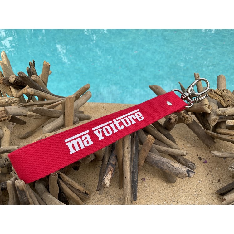 Porte-clés En Cuir Imprimé Motifs Plage Palmiers - Accessoire Clés Voiture élégant Pour Femme Et Homme
