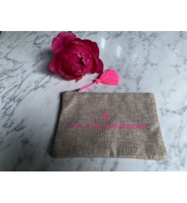 Pochette trousse en coton...