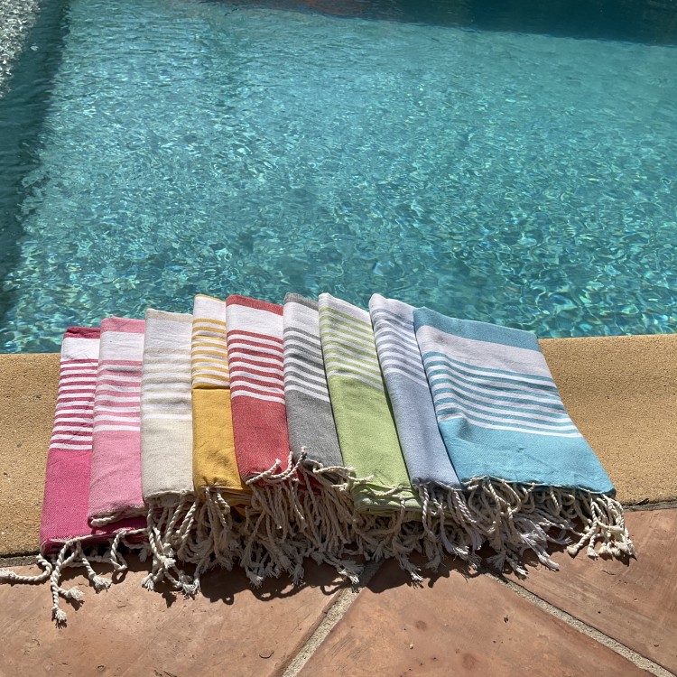 Fouta 100% coton rayures...