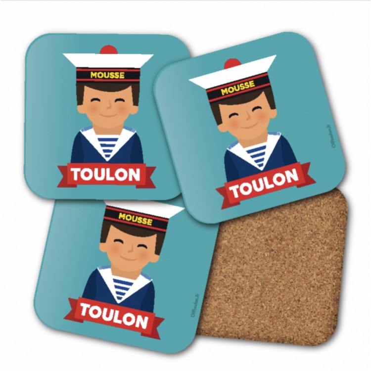 Lot de 4 sous-verres "Le...