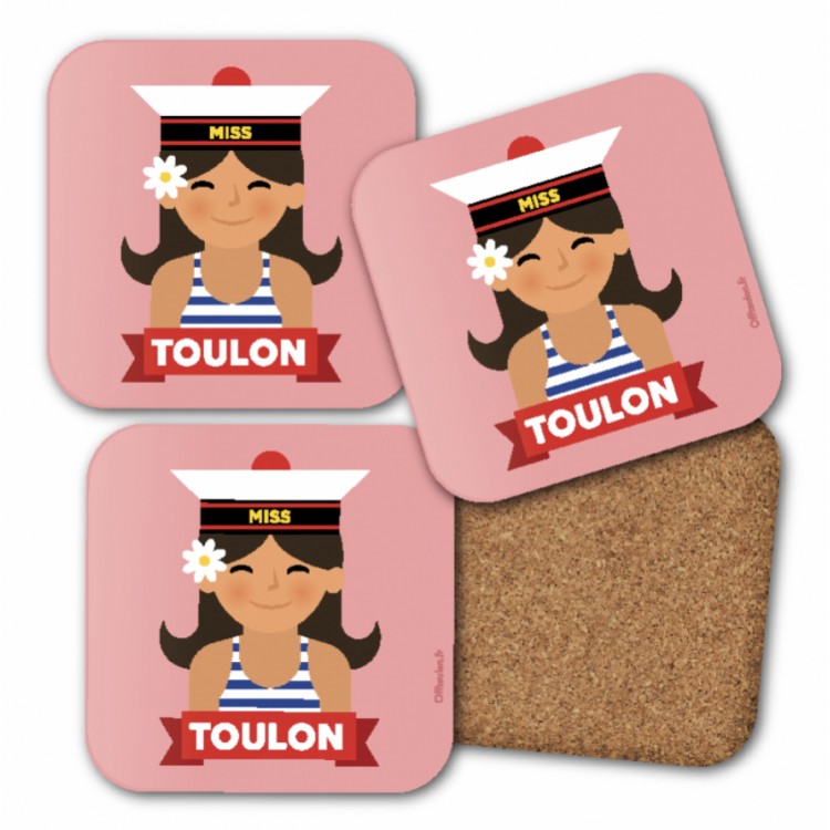 Lot de 4 sous-verres "La...