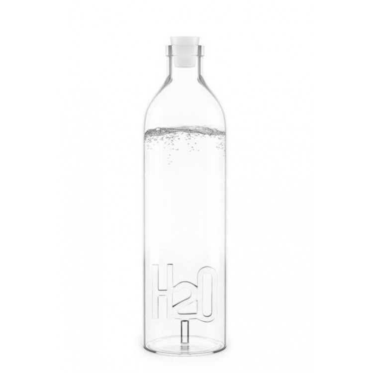 Bouteille à eau en verre "H2O"