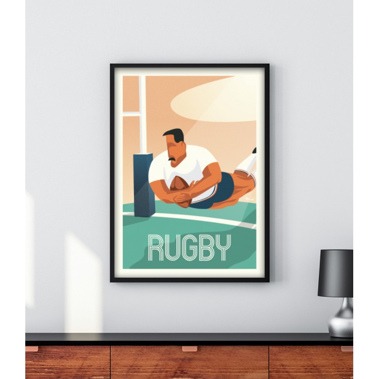 Affiche murale "Rugby"...