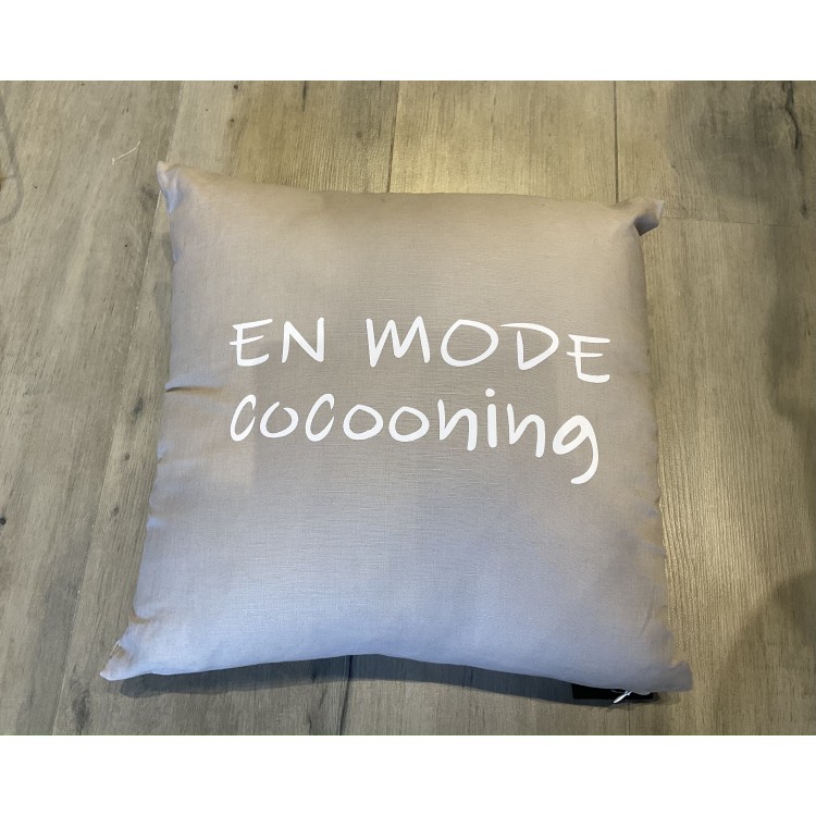 Coussin Carré Lin/Coton...