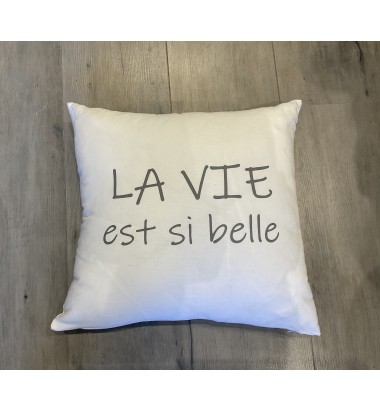 Coussin Carré Lin/Coton...
