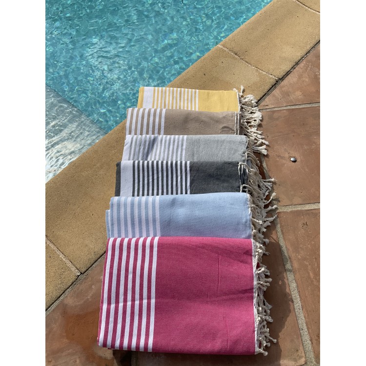 Fouta 100% coton rayures...