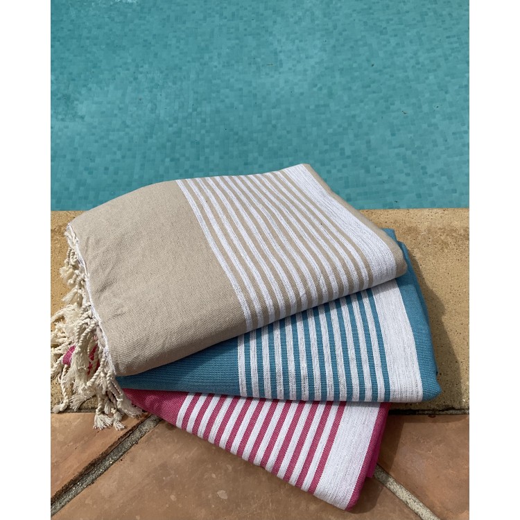 Fouta 100% coton rayures...