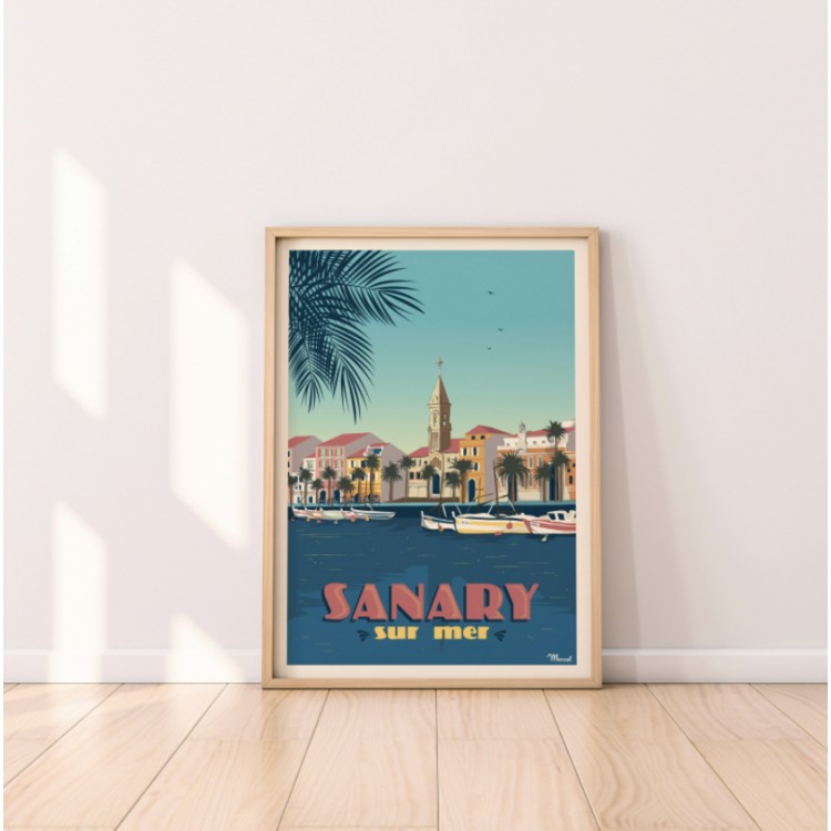 Affiche murale "Sanary"...