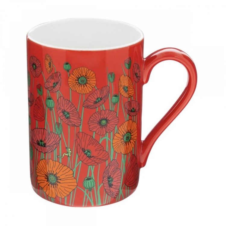 Mug pour thé ou grand café Pylones "Schluck" Coquelicot